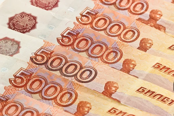 Rus banknotlar. arka plan — Stok fotoğraf