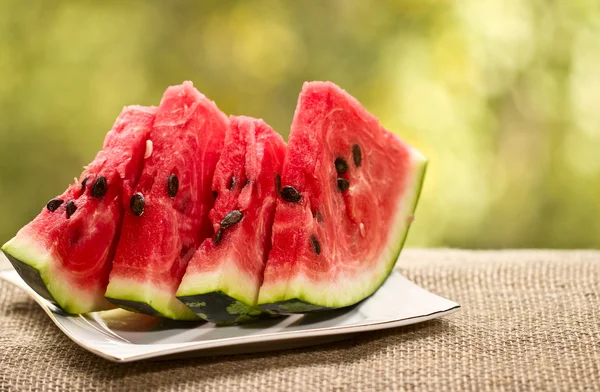 Slices of red watermelon — Stock Photo, Image