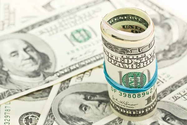 100 Hundred Dollar Bills - Background — Stock Photo, Image