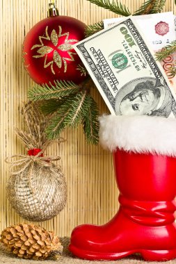  Noel Baba ve Noel topları Boot para