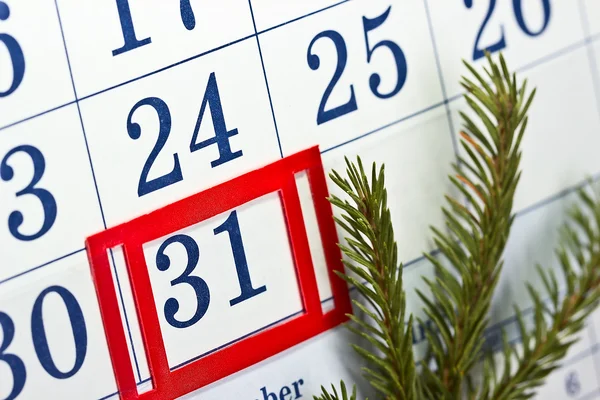 Skrivbord kalender. 31 dec — Stockfoto