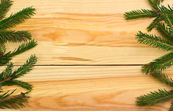Moldura de Natal com ramos de abeto — Fotografia de Stock