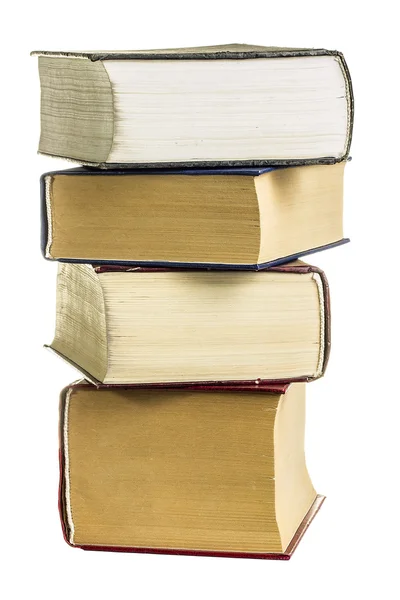 Una pila de libros sobre un fondo blanco — Foto de Stock