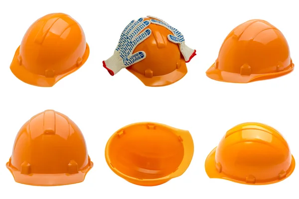 Set of 6 different views of helmets — Stock Photo, Image