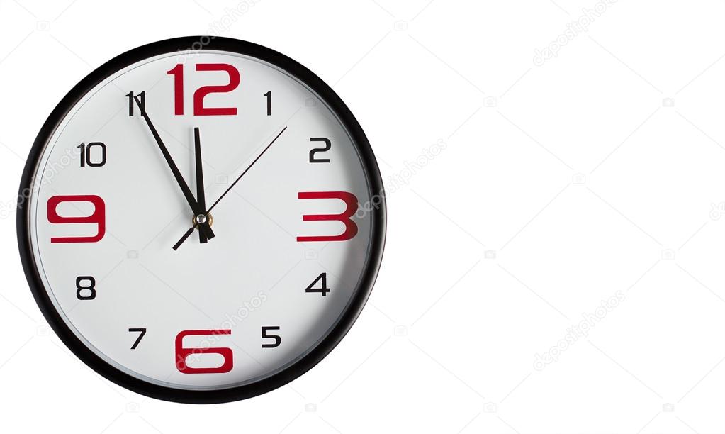 Wall clock on a white background