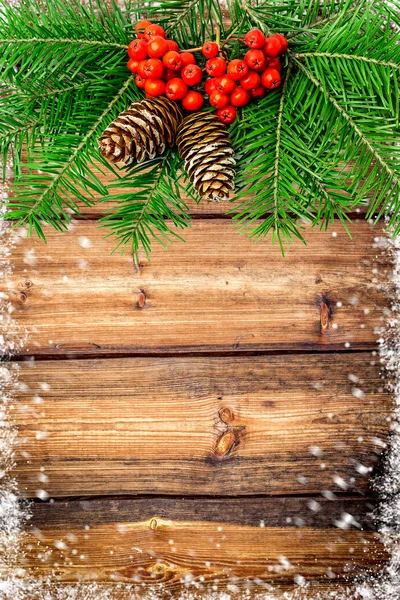 Weihnachtskarte mit Eberesche — Stockfoto