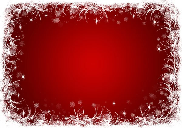 Kırmızı Noel arka plan beyaz buz ile