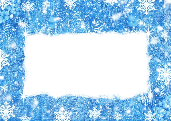 Blue Christmas background with with space for text — Stock Photo, Image