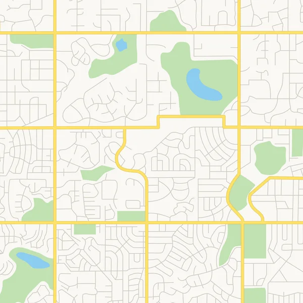 Calles vectoriales de una ciudad - mapa — Archivo Imágenes Vectoriales