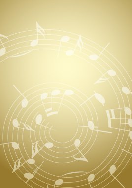 parlak müzik arka plan notları - altın ile