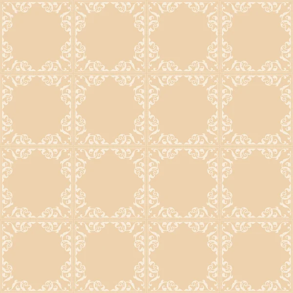 Motif sans couture beige clair avec carrés - fond vectoriel — Image vectorielle