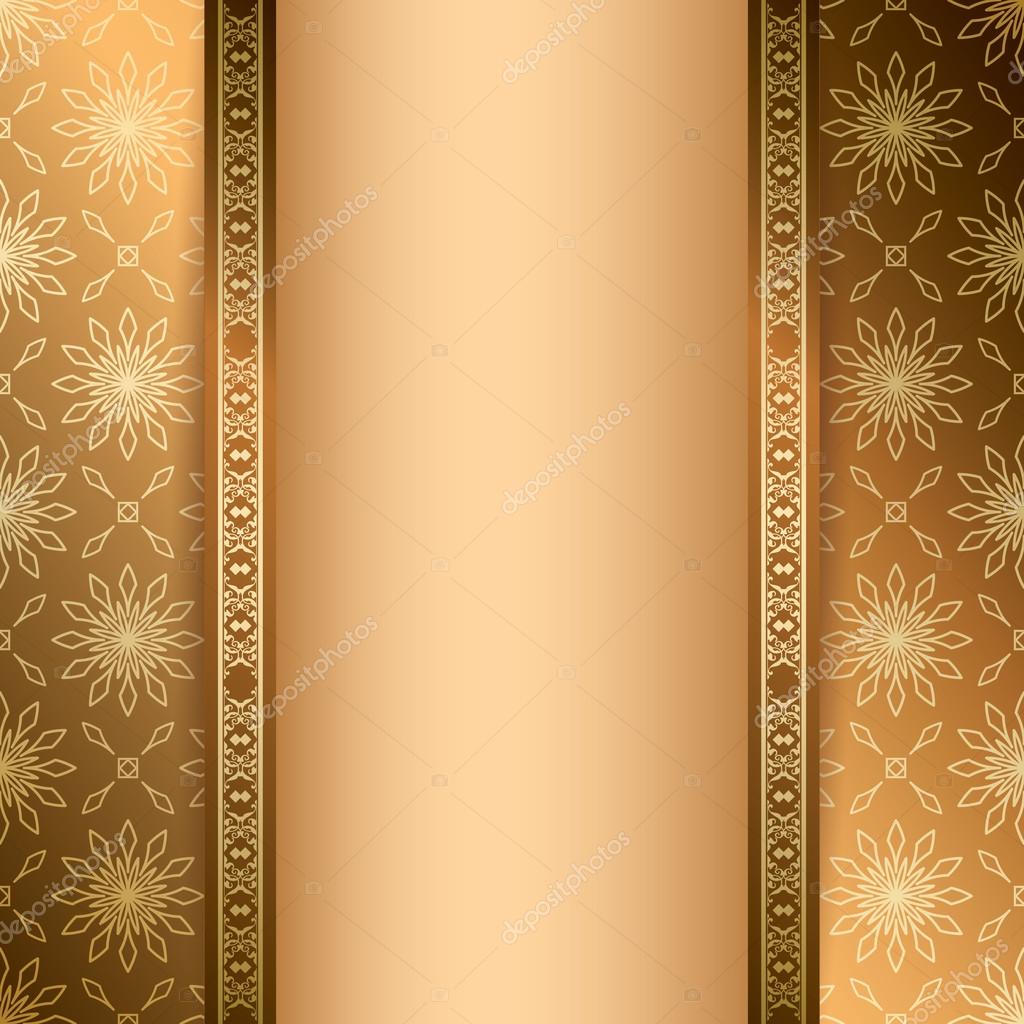 Light and dark brown background with ornament - vector Stock Vector by ...