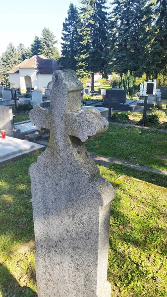 Orthodoxes Christliches Kreuz Auf Dem Friedhof Slatina Kroatien — Stockfoto