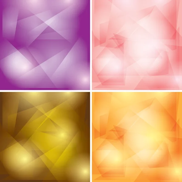 Arrière-plans géométriques abstraits de couleur - vecteur — Image vectorielle