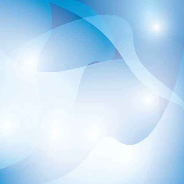 Abstrakter blauer welliger Hintergrund mit Lichtern - Vektor — Stockvektor