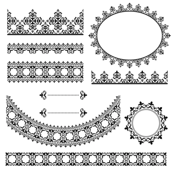 Elementos de diseño vintage negro - vector — Archivo Imágenes Vectoriales