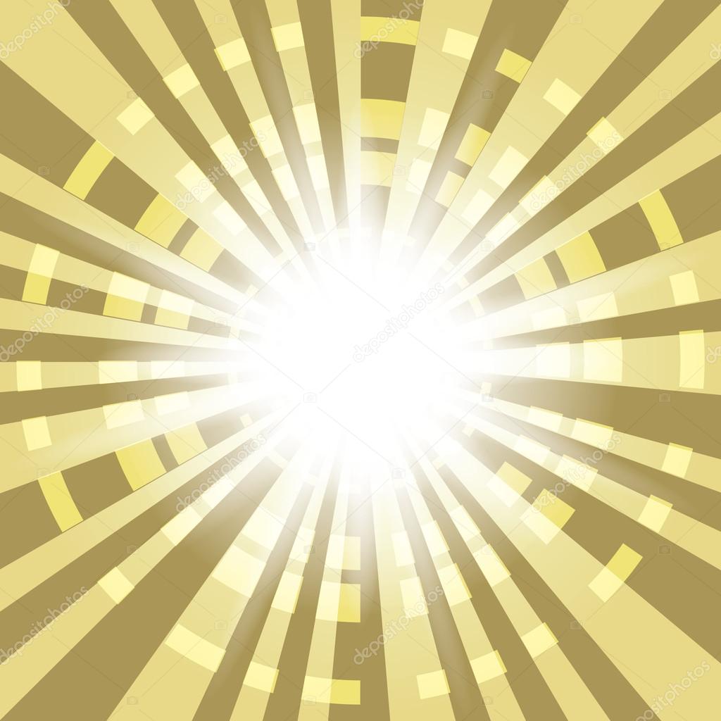 abstract background with radial rays - vector