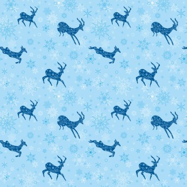 ışık sorunsuz Noel ile mavi arka plan mavi keçi - vecto