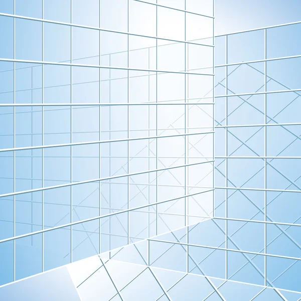 Pared vectorial transparente - ventanas azules — Archivo Imágenes Vectoriales