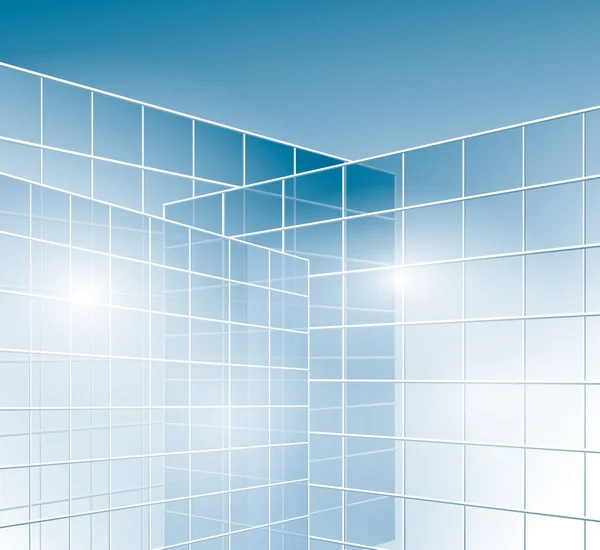 Murs de verre des bâtiments - fenêtres - vecteur — Image vectorielle