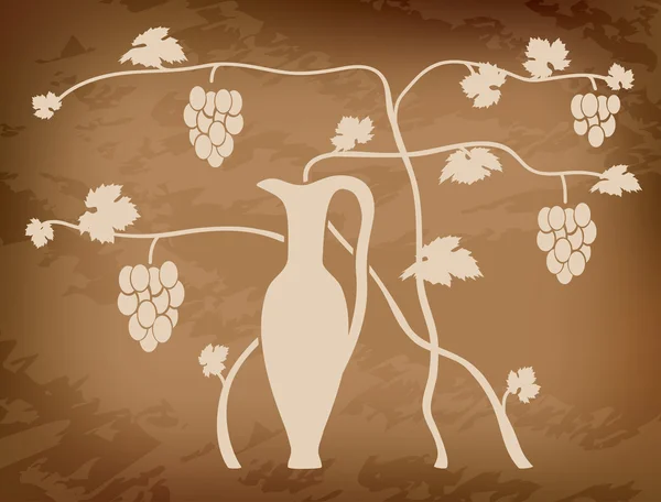 Виноградник на гранжевому фоні векторна ілюстрація — стоковий вектор