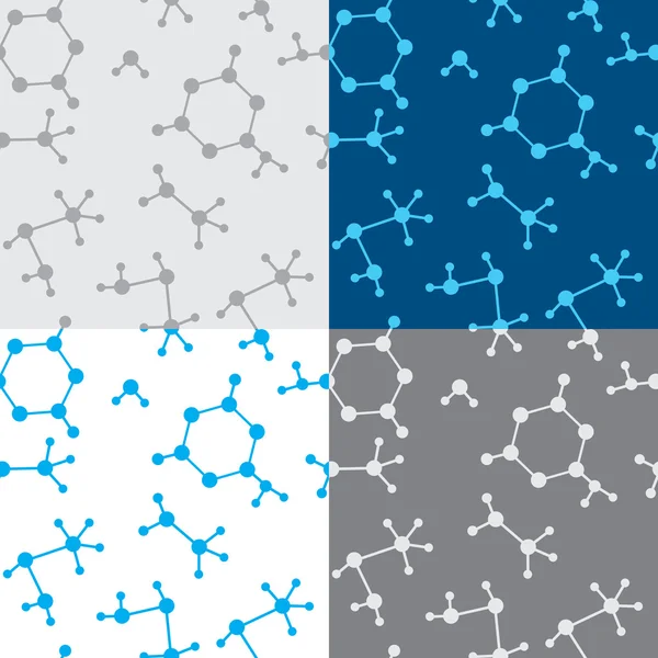 Texture transparente avec des molécules - ensemble vectoriel — Image vectorielle