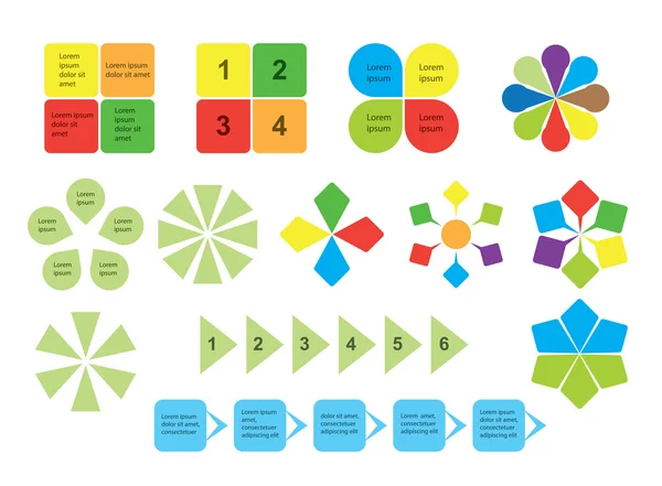 Ensemble d'infographies - éléments vectoriels — Image vectorielle