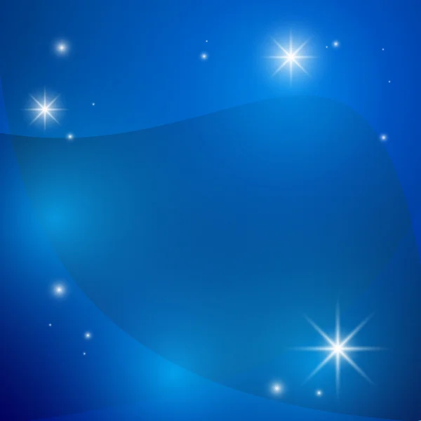 Bright blue background and stars - vector — Stock Vector