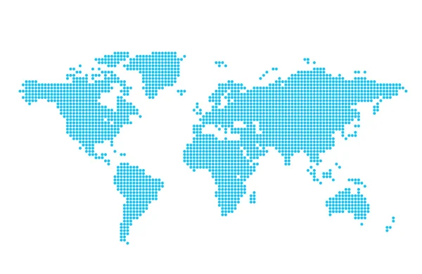 Hellblaue Vektorkarte der Welt - Kreise — Stockvektor