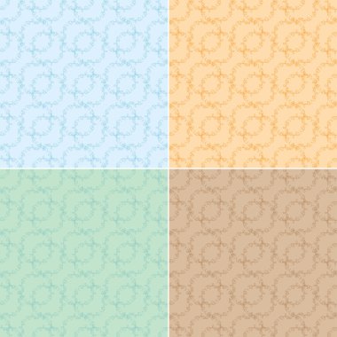 kıvırcık elemanları - vektör set ile hafif kesintisiz dokular