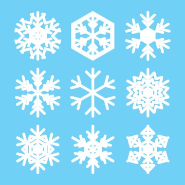 Noel - beyaz için kar taneleri tasarım öğeleri vektör
