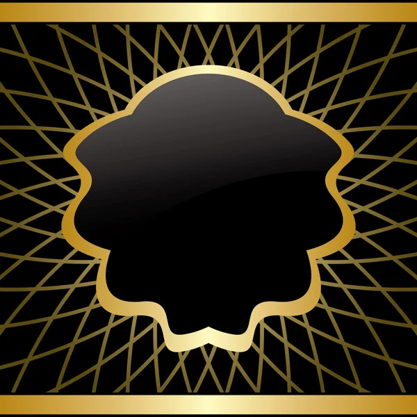 Fond noir et or - cadre vectoriel avec dégradé — Image vectorielle