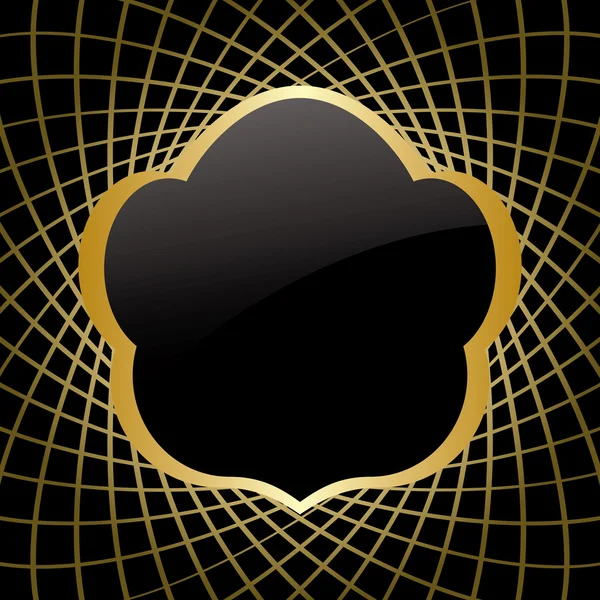 黒の背景にベクトル ゴールデン フレーム — ストックベクタ
