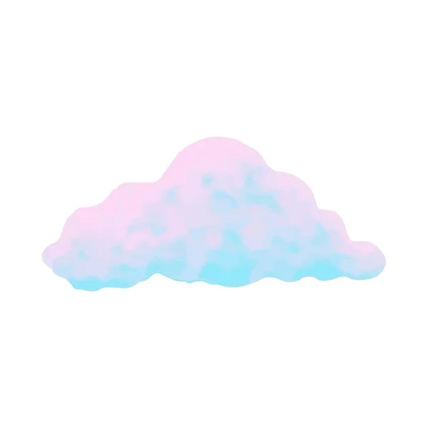 Illustration Vectorielle Nuage Réalisme Isolée Sur Fond Blanc Couleur Bleue — Image vectorielle