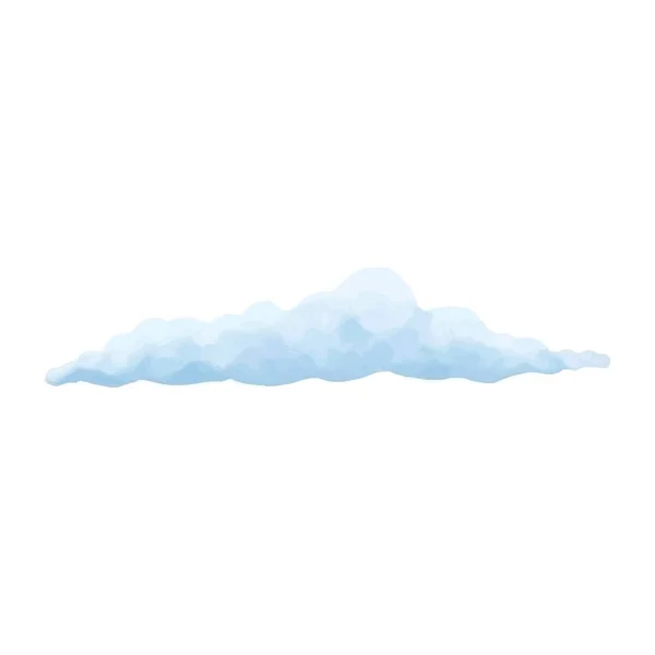 Wolkenvektorillustration Realismus Isoliert Auf Weißem Hintergrund Blaue Und Rosa Farbe — Stockvektor