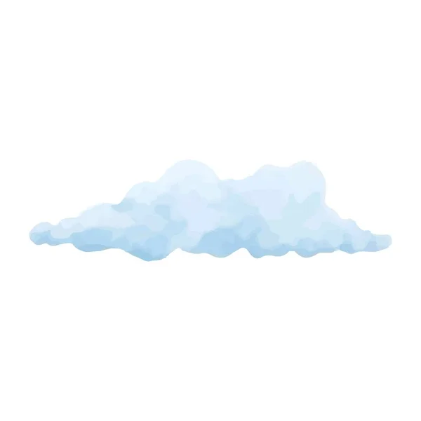 Εικονογράφηση Διάνυσμα Σύννεφο Στο Ρεαλισμό Απομονώνονται Λευκό Φόντο Μπλε Και — Διανυσματικό Αρχείο