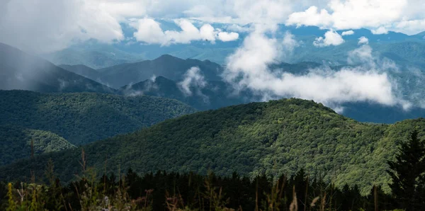 Vista Montanha Apalaches Longo Blue Ridge Parkway — Fotografia de Stock