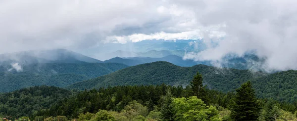 Nebliger Morgen Den Tälern Der Appalachen Blick Vom Blue Ridge — Stockfoto