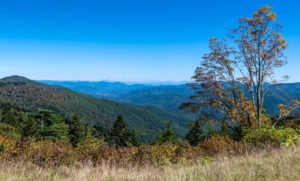 Autunno Sulle Montagne Degli Appalachi Vista Lungo Blue Ridge Parkway — Foto Stock