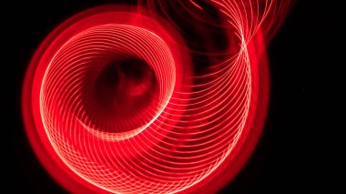 Özet: Siyah Arkaplanda İlginç Renk Girdapları