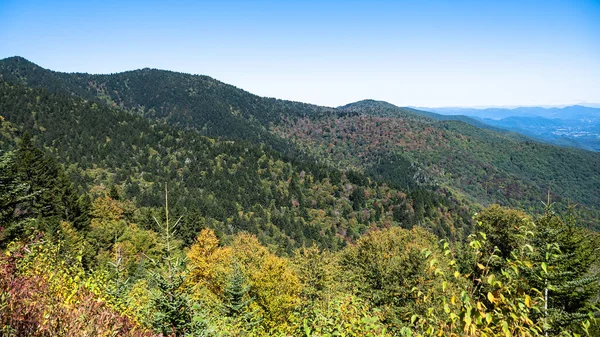 Autunno Sulle Montagne Degli Appalachi Vista Lungo Blue Ridge Parkway — Foto Stock