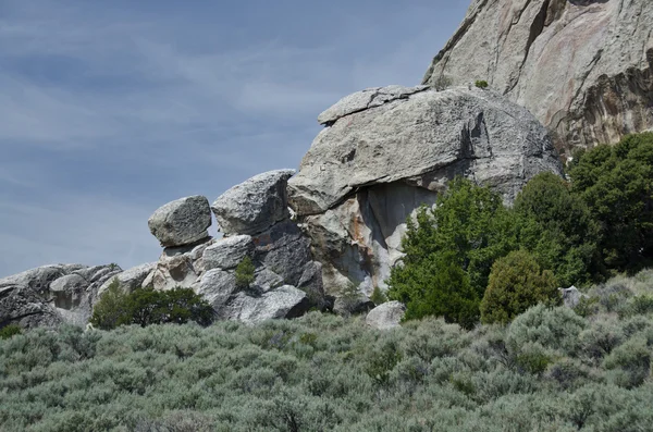 Granite Formations in the City of Rocks — Stock Photo, Image