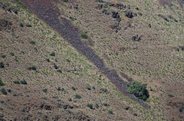 Naturaleza Resumen: Cicatrices de deslizamientos en las laderas del Cañón del Infierno Fotos de stock libres de derechos