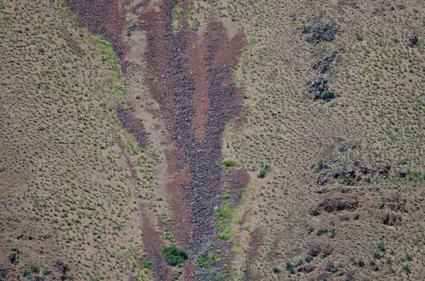 Naturaleza Resumen: Cicatrices de deslizamientos en las laderas del Cañón del Infierno Imagen de stock