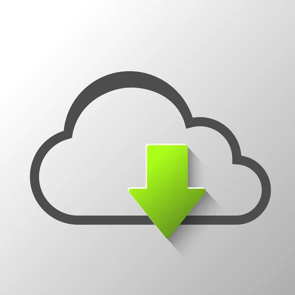 Wolk download icon1 — Stockvector