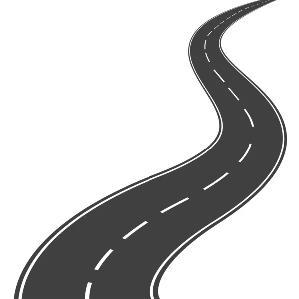 Winding road — Stock Vector