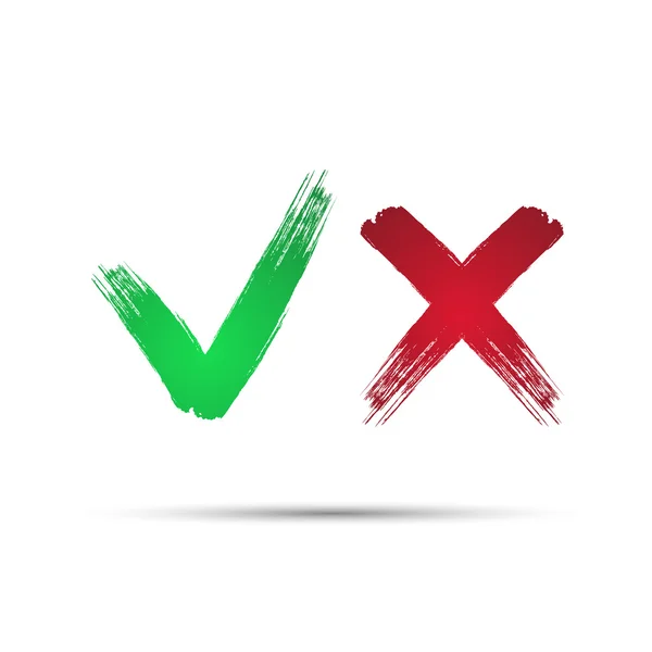 Yes and No check marks4 — Stock Vector