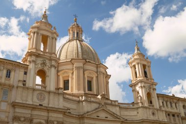 Roma İtalya Piazza Navona üzerinde Agone kilisede Sant'Agnese