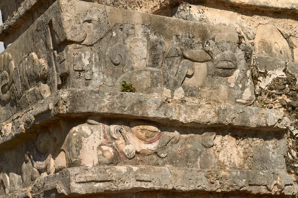 详细的寺图卢姆墨西哥玛雅遗址 — 图库照片