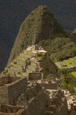 İnsanlar ziyaret kayıp İnka şehir Machu Picchu Peru'da Cuzco